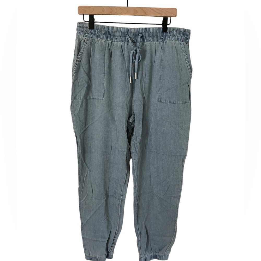 NWT Tea n Rose chambray joggers - Picture 2 of 5